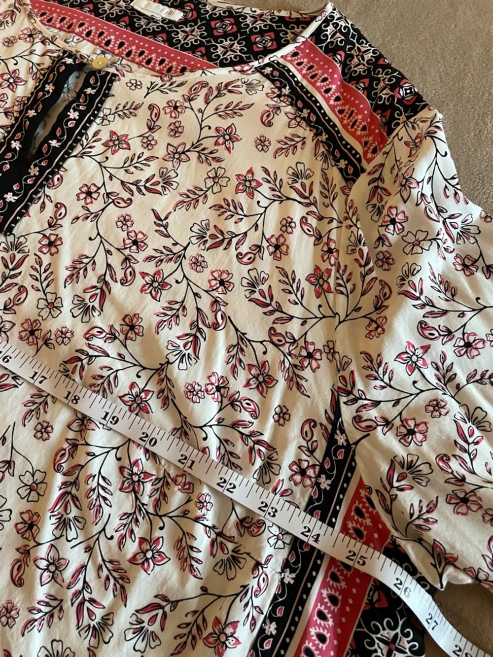 Women’s J. Jill Women’s Floral Print Long Sleeve Top Plus 3X - Picture 5 of 6